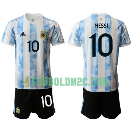 Argentina Lionel Messi 10 Børn Hjemmebanesæt 2020  Kortærmet (+ Korte bukser)